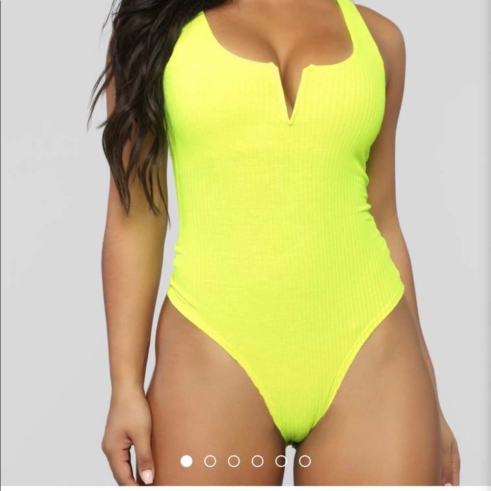 Fashion nova neon green bodysuit